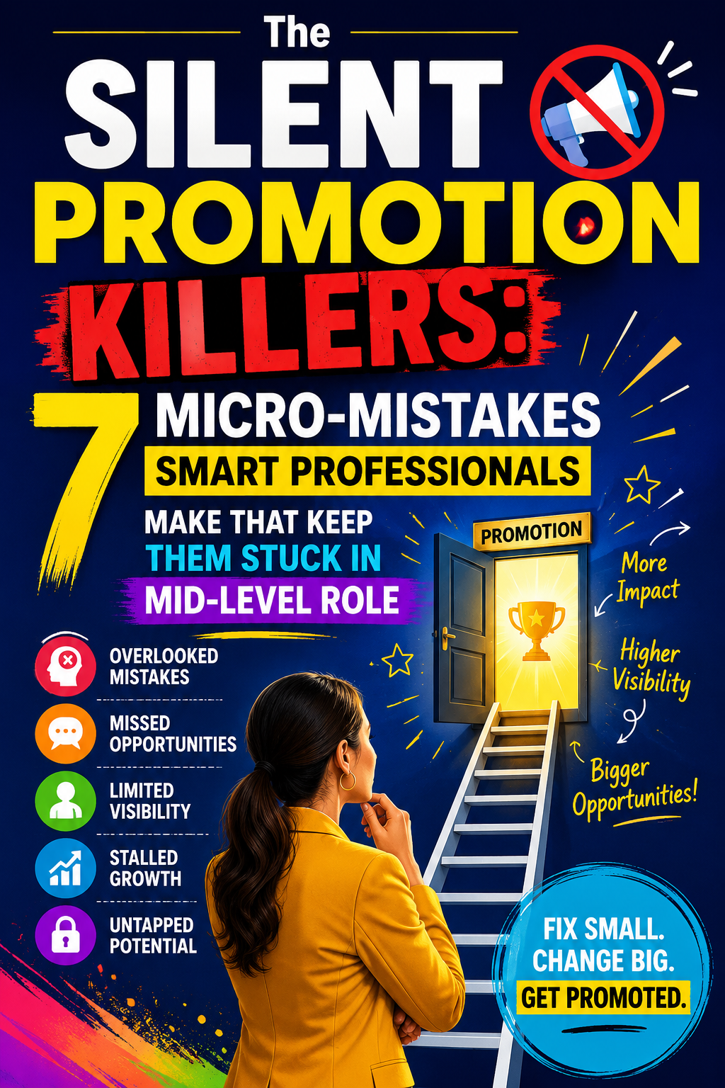 The Silent Promotion Killers: 7 Micro-Mistakes Smart Professionals Make That Keep Them Stuck in Mid-Level Roles.