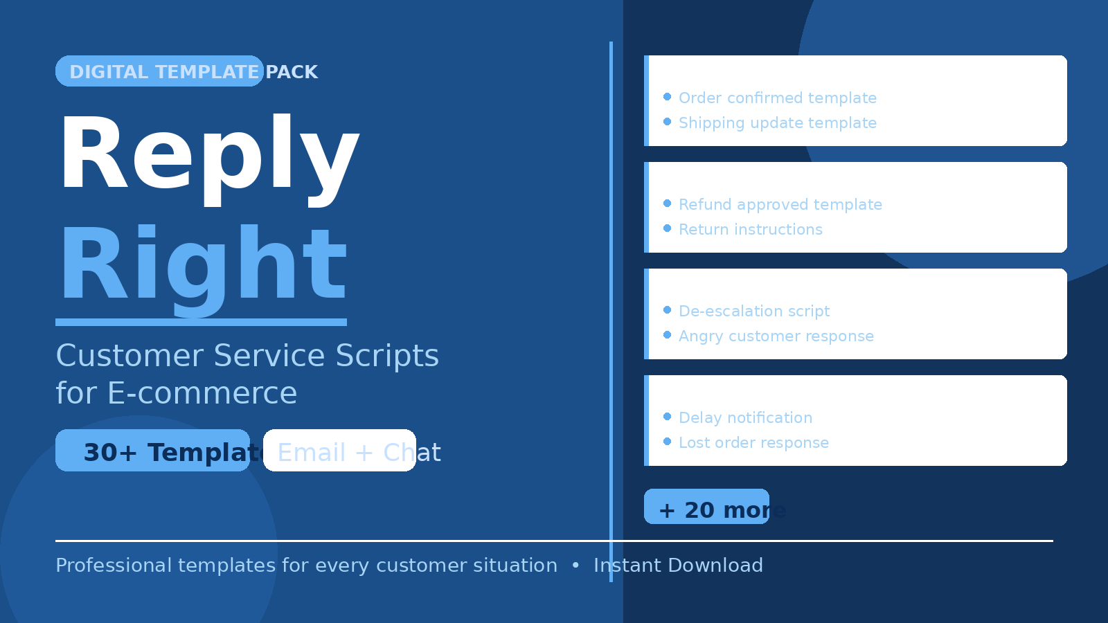 Reply Right: Customer Service Scripts for E-commerce