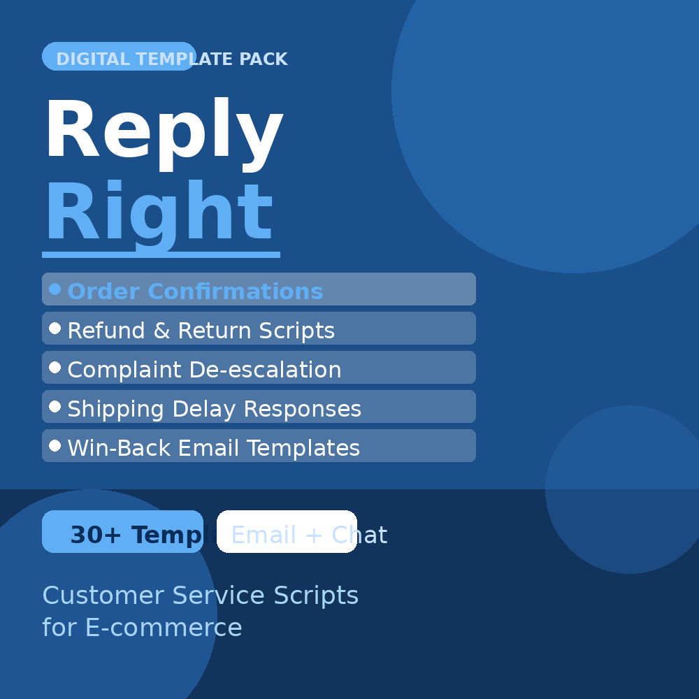 Reply Right: Customer Service Scripts for E-commerce